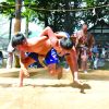 初めて女子児童が参加 伝統の八朔相撲盛況
